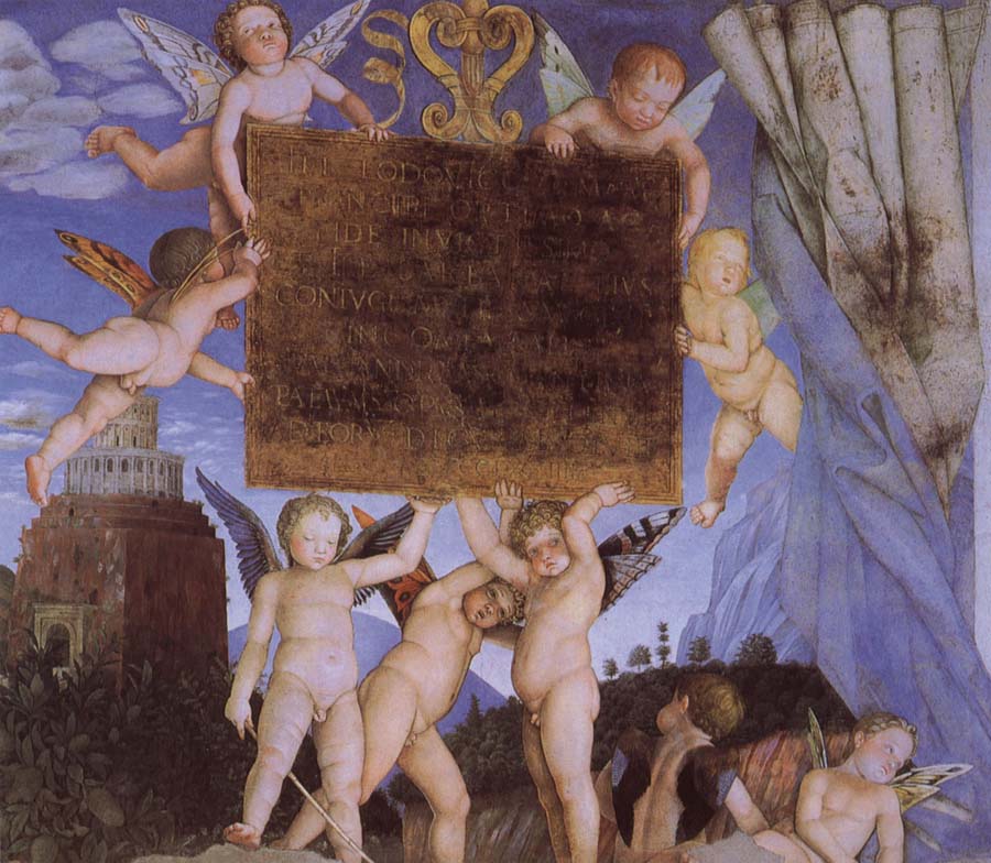 Putti Holding Dedicatory Tablet